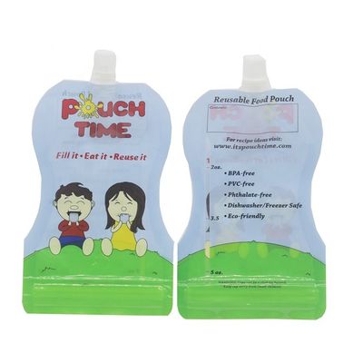 BPA-vrije zakjes met spout Verpakking 220 ml Herbruikbare biologisch afbreekbare zak met spout