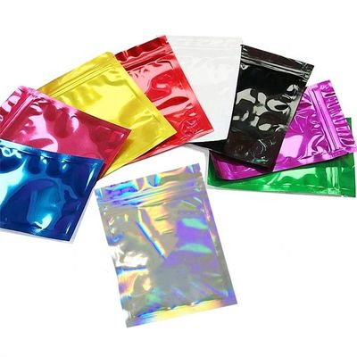 Holografische hervergrendelbare plastic zakken 7g Stand Up Aluminium folie zak