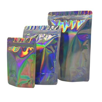 VMPET Holographic Stand Up Pouch Biologisch afbreekbare aluminiumfolie zakken