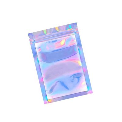 LDPE zilveren foliezakjes PE helder holografisch ritszakje QS voedselkwaliteit