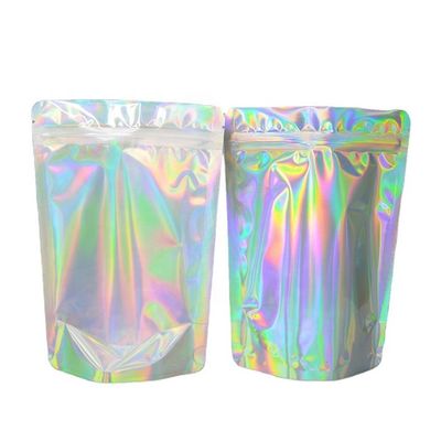 Hervergrendelbare holografische opstaande zak Mylar verpakkingszakken Eco-vriendelijk