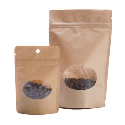 150 g bruine papieren koffiezakjes Doypack koffie stand-up zak 130 mm breed