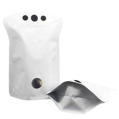 400 g Matte witte stand-up zak 110 micron Zipper Top Zie door zakken