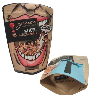 3.5g Mylar ziplockk Stand Up Bags CMYK Printed flat foil pouches HACCP