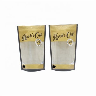OEM Zie door zakken Gravure Printed Kraft Paper Bag Met Transparante Venster