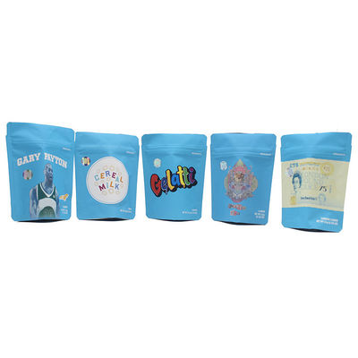 LDPE Mylar Ziplockk Stand Up Bags Blauwe hervergrendelbare Zipper Bags 5 inch hoog