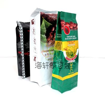 Op maat gemaakte gelamineerde herbruikbare opstaande zak Side Food Packaging Plastic Aluminium Foil Koffiesak Met Valve