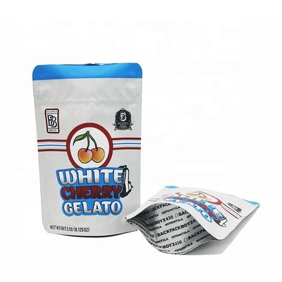 Hervergrendelbare gegraveerde geprinte folie zakken 0,125 oz Flat bottom pouch