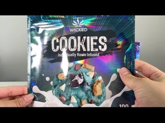 holografische verpakkende de zakken mylar plastic tribune van het zakonkruid op zak voor douane